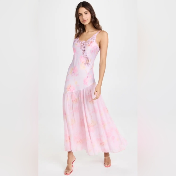 SOLD!!!Love Shack Fancy Women's Rhoda Maxi Dress in Summer Morning Sz 2 - Picture 3 of 12